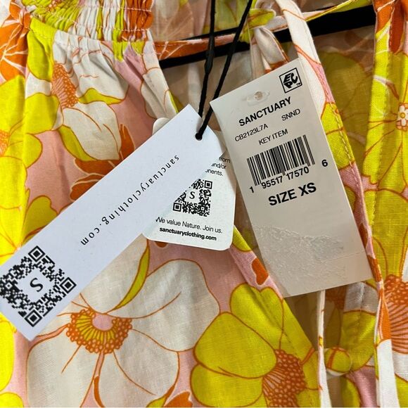 Sanctuary floral, Boho smock neck button down shirt 🌺 XS - Picture 5 of 6